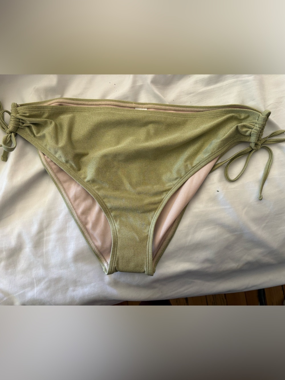 XL Gold Bikini Bottoms with tie sides